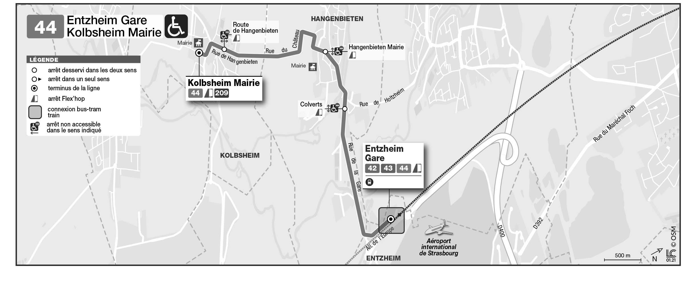 Plan de la ligne 44